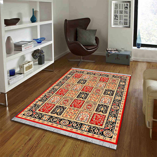 Rugs, (Presto) ICLMH618REDC5X7, Red Color Traditional Carpet-IM15925-60X80 inches