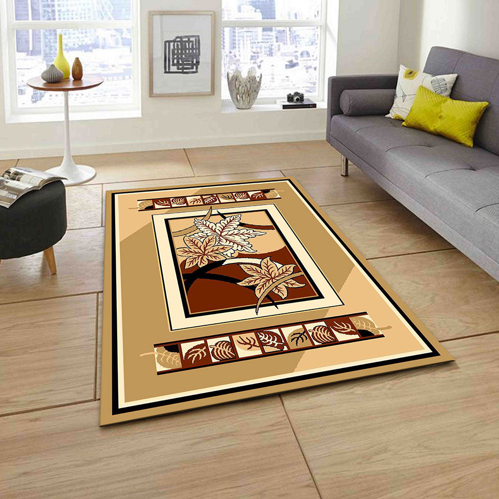 Rugs, (Presto) ICLMH646GOLDC6X8, Gold Color Traditional Carpet-IM15927-72X94 inches