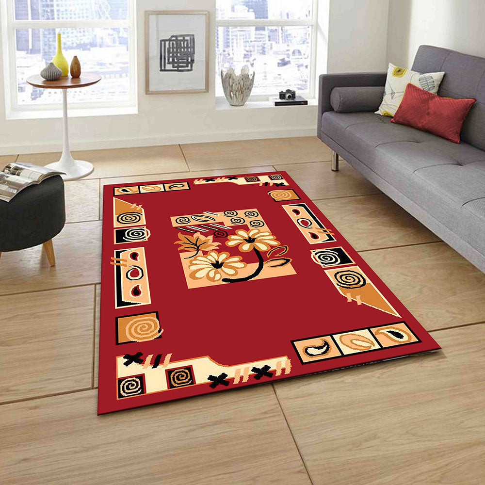 Rugs, (Presto) ICLMH667REDC3X5, Red Color Traditional Carpet-IM15929-36X60 inches