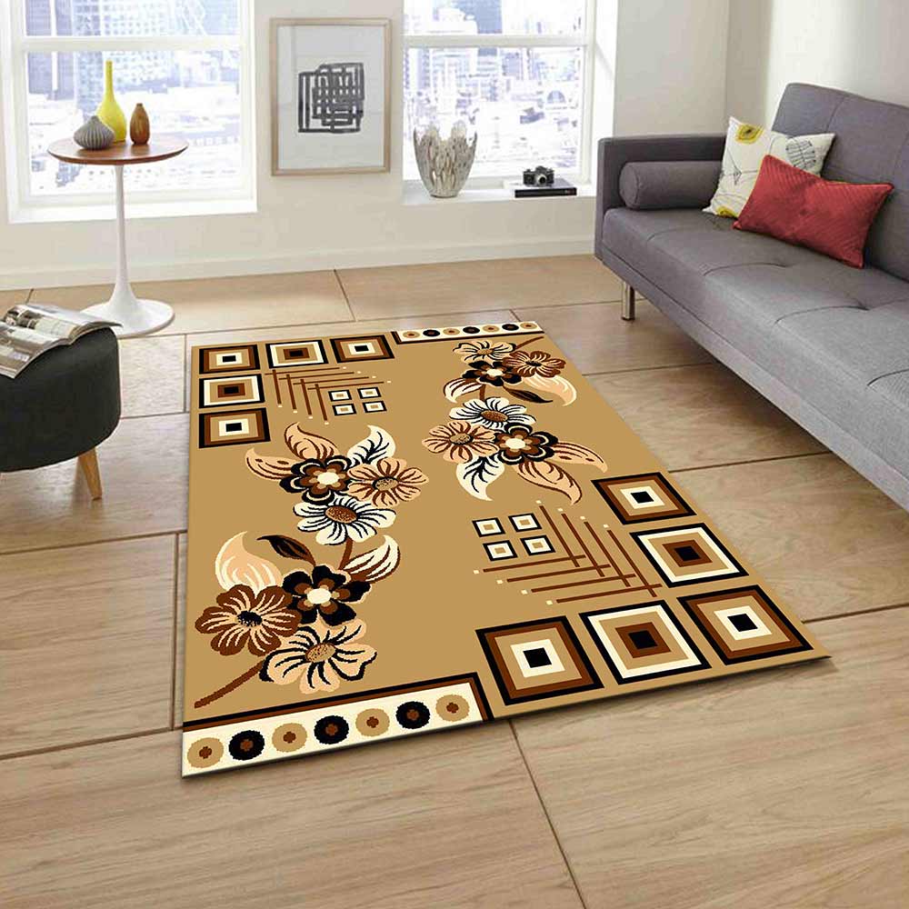 Rugs, (Presto) ICLMH668GOLDC3X5 Gold Color Traditional Carpet-IM15930-36X60 inches