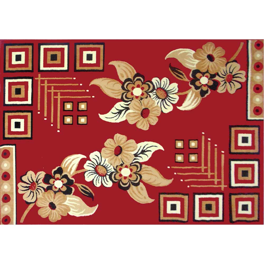 Rugs, (Presto) ICLMH668REDC3X5 Red Color Traditional Carpet-IM15931-36X60 inches