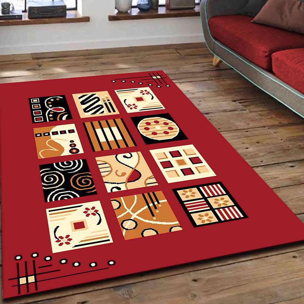 Rugs, (Presto) ICLMH669REDC3X5 Red Color Traditional Carpet-IM15933-36X60 inches