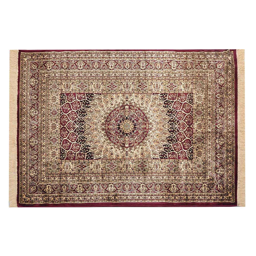 Rugs, (Presto) ICLVI43REDC4X6, Red Traditional Silk Carpet-IM15937-48X72 inches