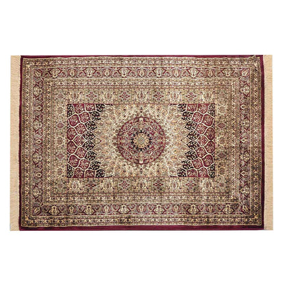 Rugs, (Presto) ICLVI43REDC4X6, Red Traditional Silk Carpet-IM15937-48X72 inches