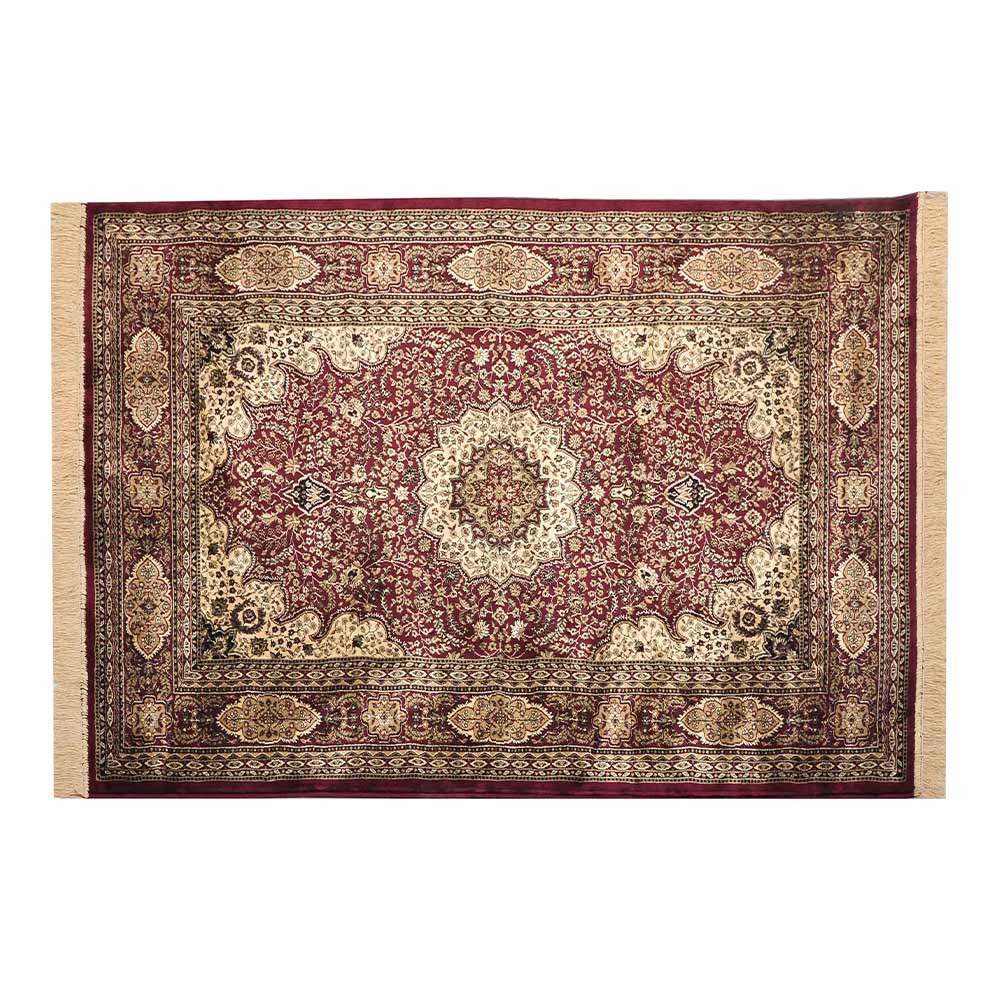 Rugs, (Presto) ICLVI45REDC6X9, Red Traditional Silk Carpet-IM15939-72X108 inches