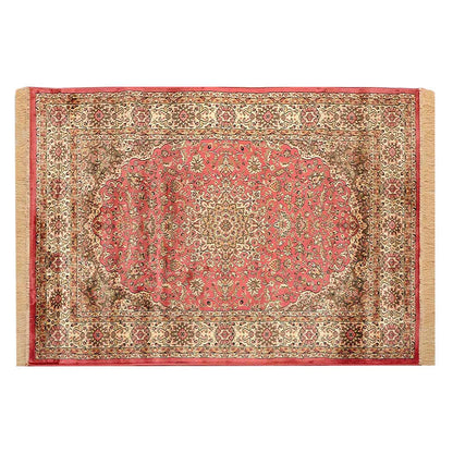 Rugs, (Presto) ICLVI50ORANGEC6X9, Orange Traditional Silk Carpet-IM15941-72X108 inches