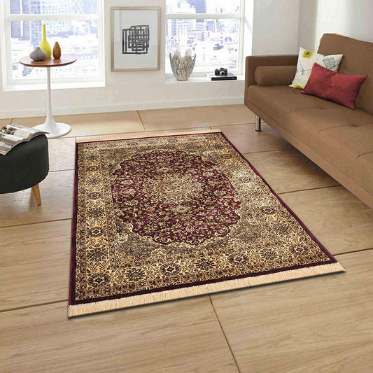 Rugs, (Presto) ICLVI50REDC4X6, Red Traditional Silk Carpet-IM15942-48X72 inches