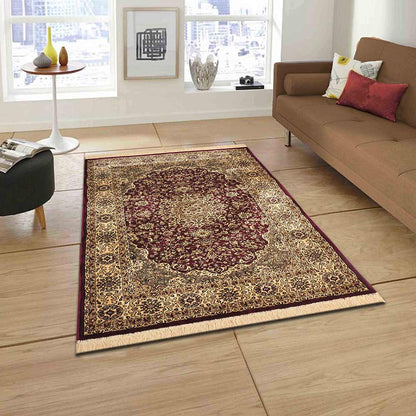 Rugs, (Presto) ICLVI50REDC4X6, Red Traditional Silk Carpet, Rug-IM15942