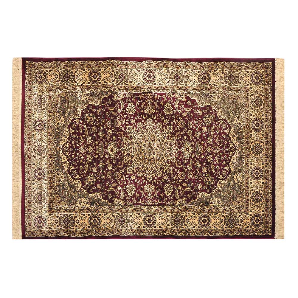 Rugs, (Presto) ICLVI50REDC4X6, Red Traditional Silk Carpet, Rug-IM15942