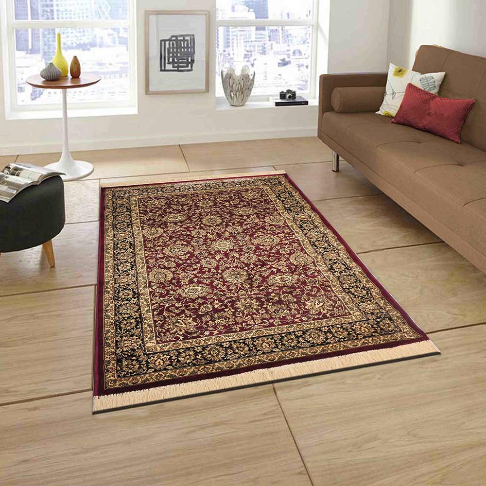 Rugs, (Presto) ICLVI51REDC4X6, Red Traditional Silk Carpet-IM15943-48X72 inches