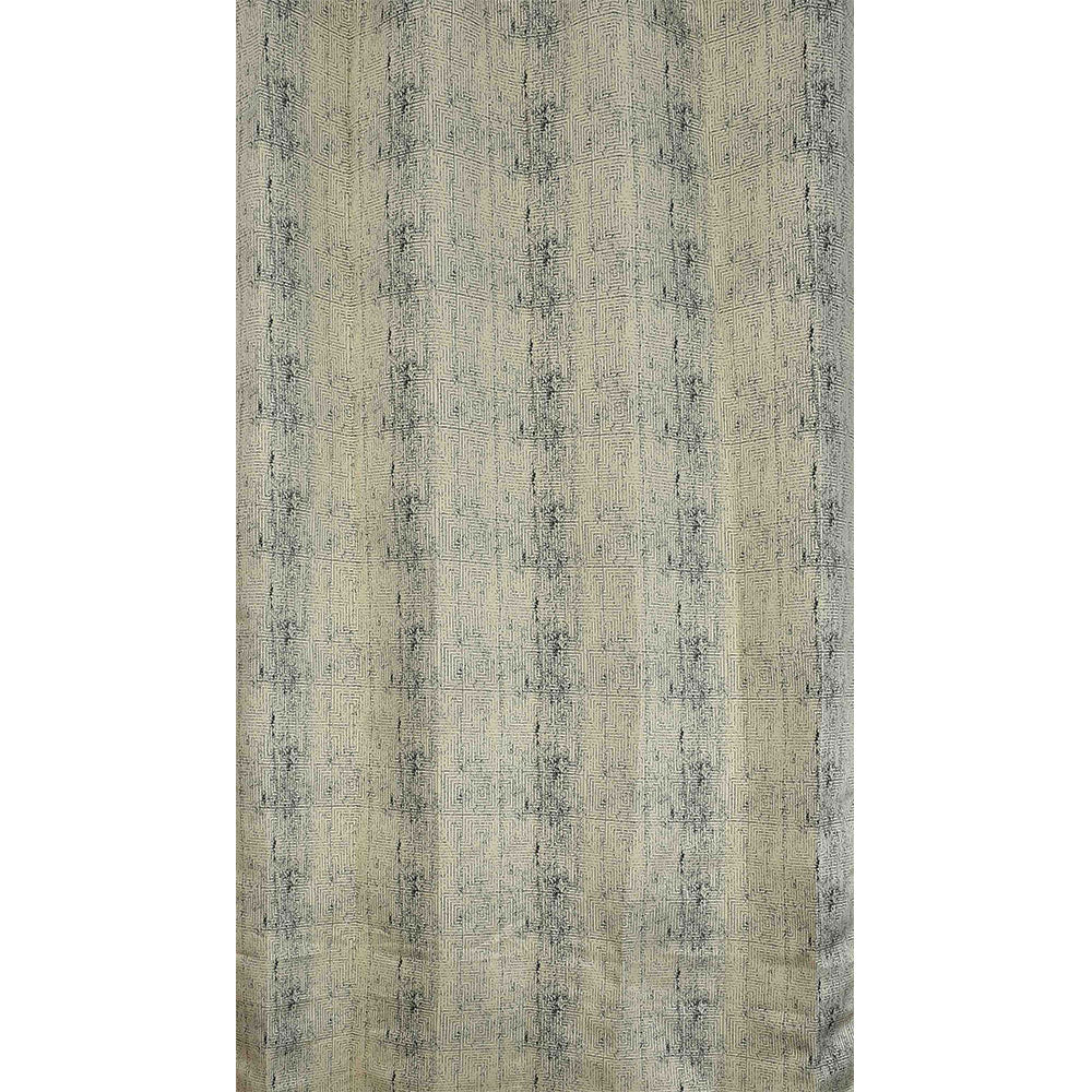 Curtain, (Presto) ICADN51_D2, Beige & Black color Textured Door curtain Set of 2, Curtain-IM15944-44X84 inches