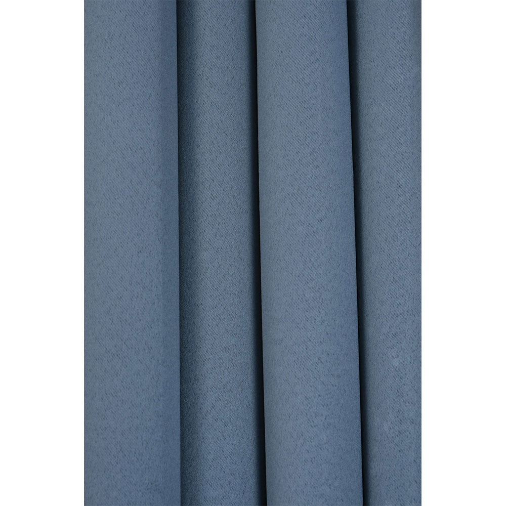 Curtain, (Presto) ICBLK09_D2, Blue colour solid Door curtain Set of 2 , Curtain-IM15948-44X84 inches