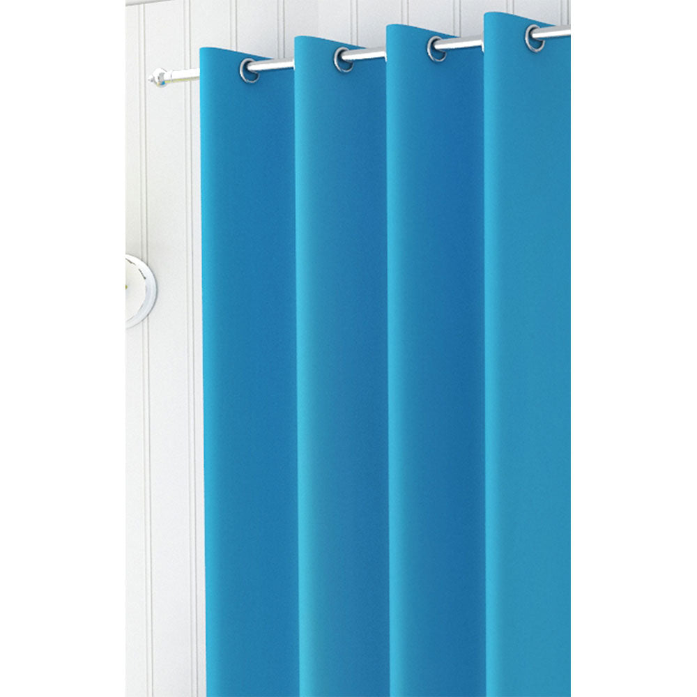 Curtain, (Presto) ICBLK13_D2, Blue colour solid Door curtain Set of 2 , Curtain-IM15951-44X84 inches