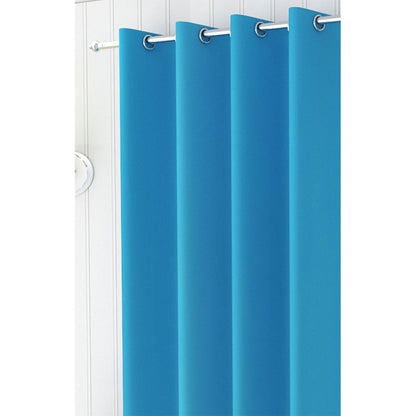 Curtain, (Presto) ICBLK13_D2, Blue colour solid Door curtain Set of 2 , Curtain-IM15951-44X84 inches