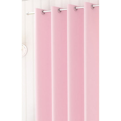 Curtain, (Presto) ICBLK15_D2, Pink colour solid Door curtain Set of 2 , Curtain-IM15953