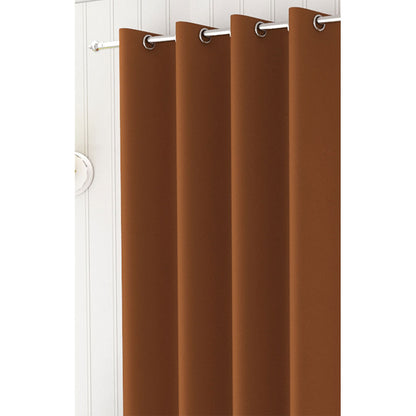 Curtain, (Presto) ICBLK19_W2, Rust colour solid Door curtain Set of 2 , Curtain-IM15954-44X60 inches