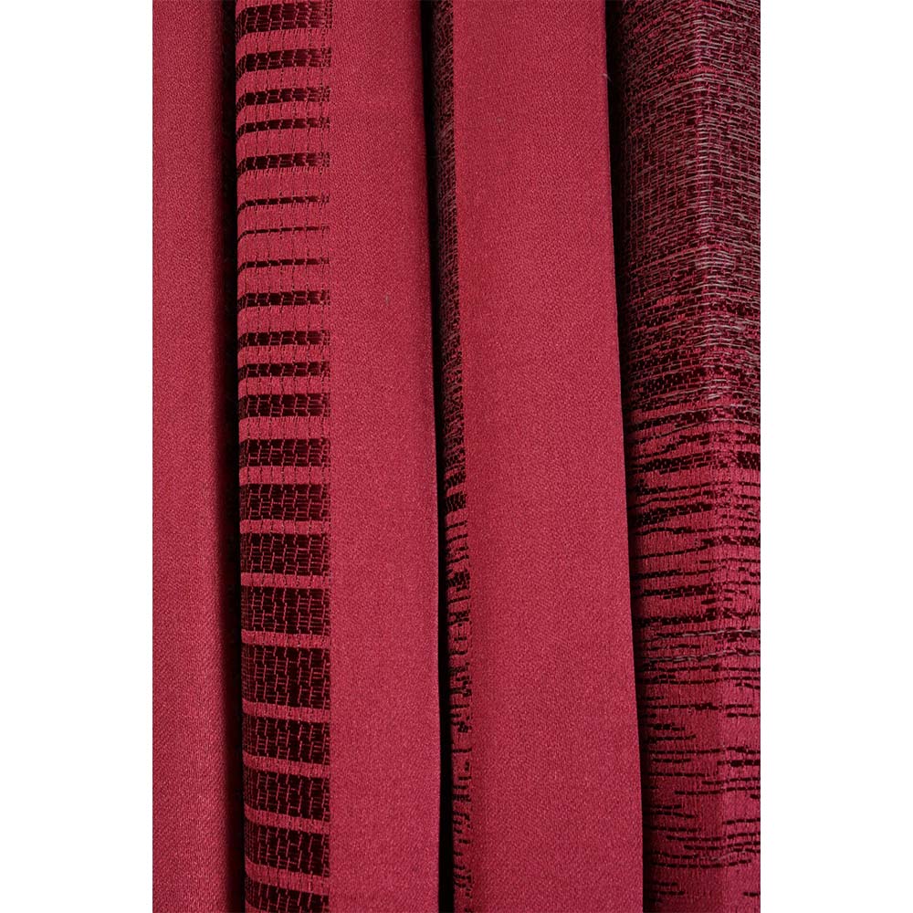 Curtain, (Presto) ICDDM101_LD2, Red colour Abstract Door curtain Set of 2, Curtain-IM15957-44X108 inches