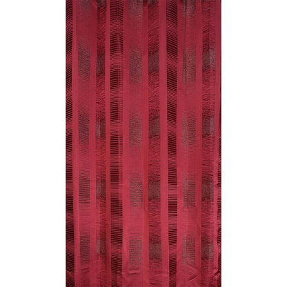 Curtain, (Presto) ICDDM101_LD2, Red colour Abstract Door curtain Set of 2, Curtain-IM15957-44X108 inches