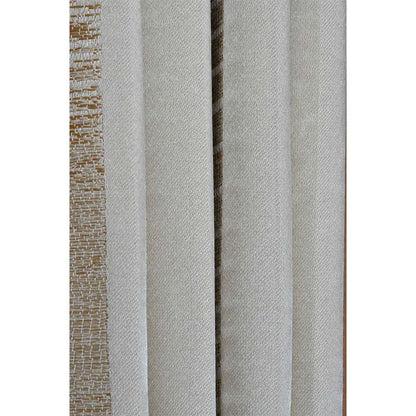 Curtain, (Presto) ICDDM103_LD2, Gold colour Abstract Door curtain Set of 2, Curtain-IM15959-44X108 inches