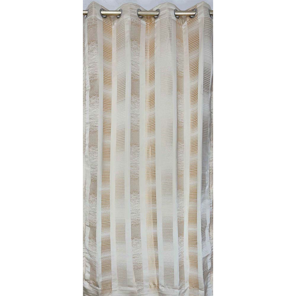 Curtain, (Presto) ICDDM103_LD2, Gold colour Abstract Door curtain Set of 2, Curtain-IM15959-44X108 inches