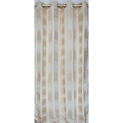 Curtain, (Presto) ICDDM103_LD2, Gold colour Abstract Door curtain Set of 2, Curtain-IM15959-44X108 inches