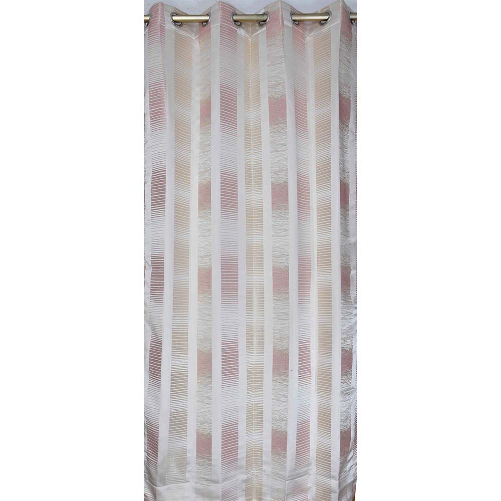 Curtain, (Presto) ICDDM104_LD2, Pink colour Abstract Door curtain Set of 2, Curtain-IM15960-44X108 inches