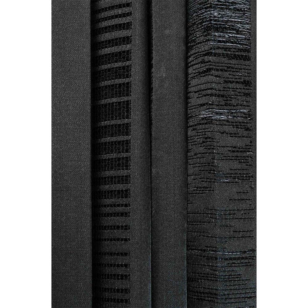 Curtain, (Presto) ICDDM105_LD2, Black colour Abstract Door curtain Set of 2, Curtain-IM15961-44X108 inches