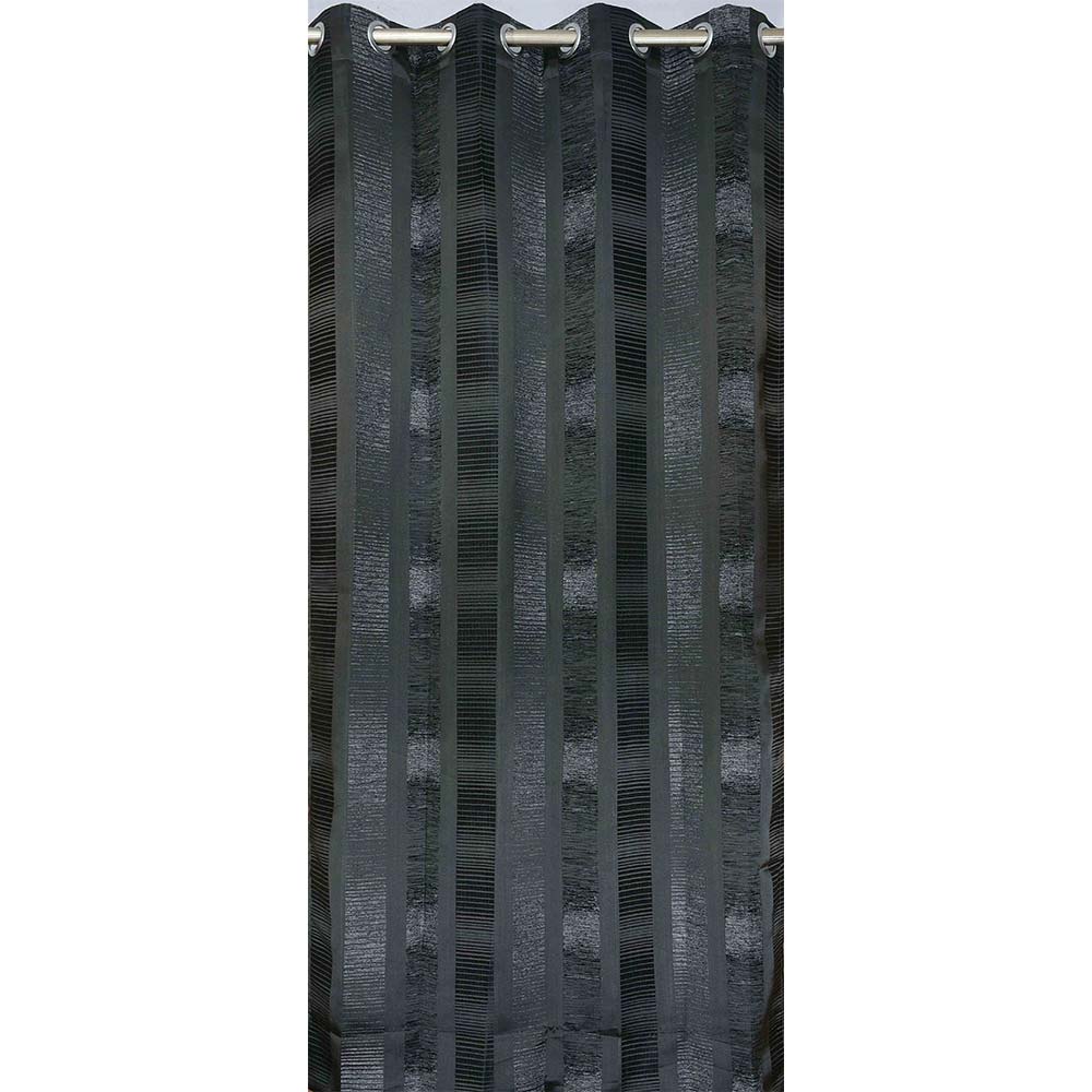 Curtain, (Presto) ICDDM105_LD2, Black colour Abstract Door curtain Set of 2, Curtain-IM15961-44X108 inches