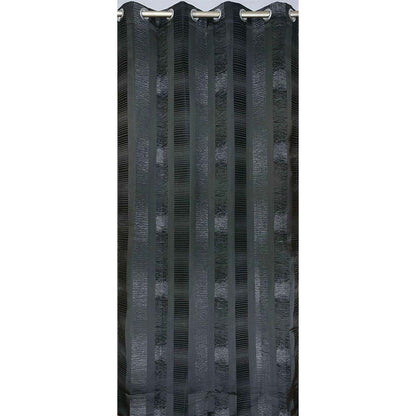 Curtain, (Presto) ICDDM105_D2, Black colour Abstract Door curtain Set of 2, Curtain-IM15961