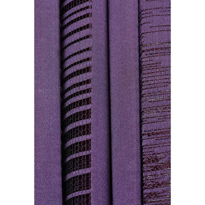 Curtain, (Presto) ICDDM107_D2, Purple colour Abstract Door curtain Set of 2, Curtain-IM15963