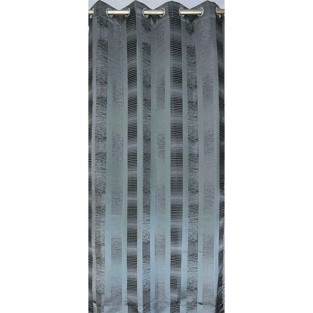 Curtain, (Presto) ICDDM110_LD2, Grey colour Abstract Door curtain Set of 2, Curtain-IM15965-44X108 inches