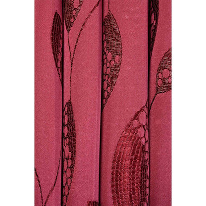 Curtain, (Presto) ICDDM111_LD2, Red colour Abstract Door curtain Set of 2, Curtain-IM15966-44X108 inches