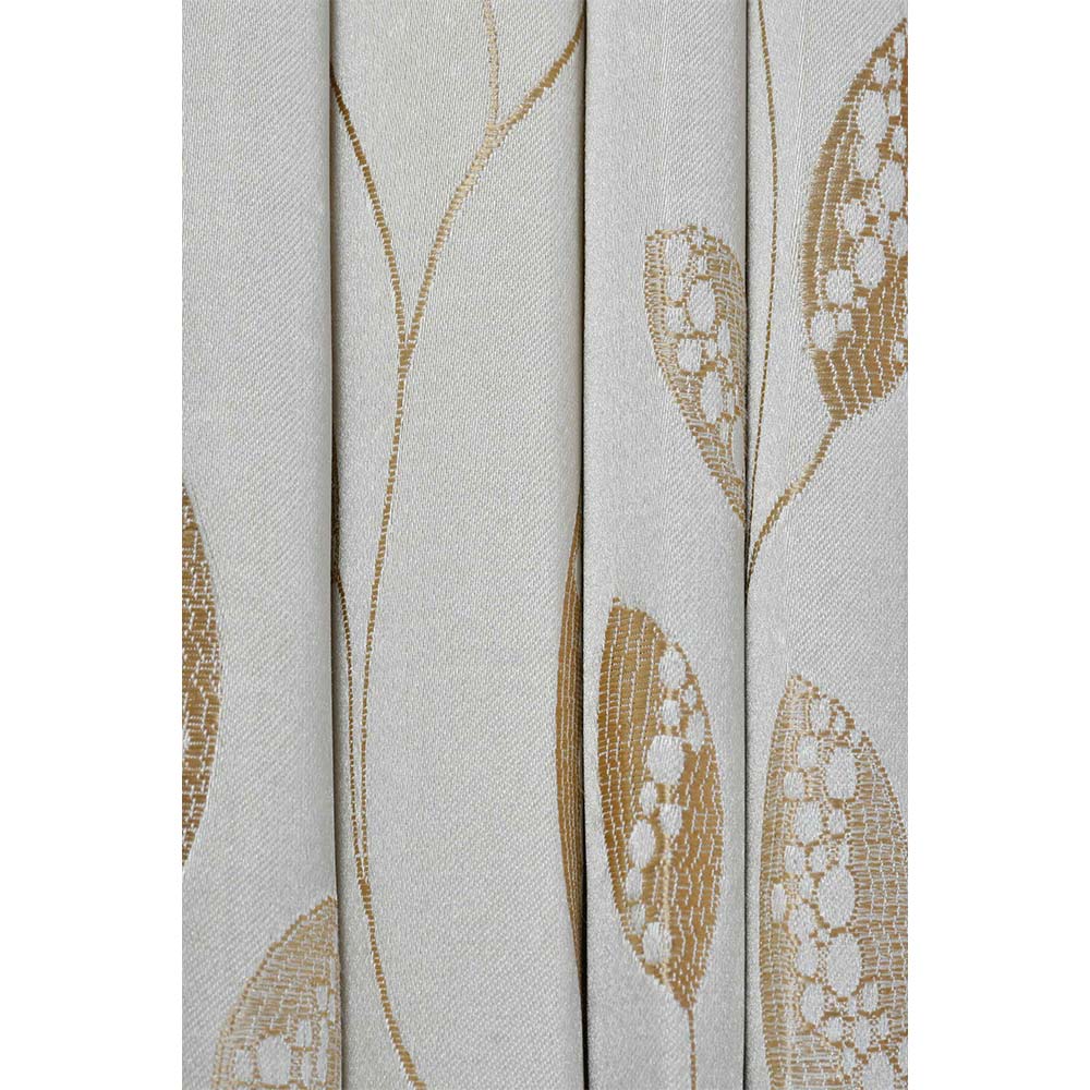 Curtain, (Presto) ICDDM113_LD2, Gold colour Abstract Door curtain Set of 2, Curtain-IM15967-44X108 inches