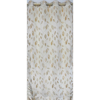 Curtain, (Presto) ICDDM113_LD2, Gold colour Abstract Door curtain Set of 2, Curtain-IM15967-44X108 inches