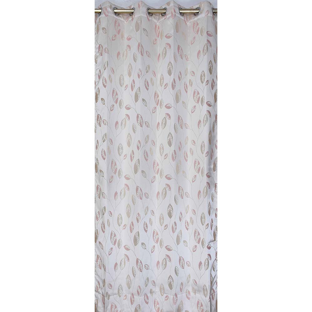 Curtain, (Presto) ICDDM114_LD2, Pink colour Abstract Door curtain Set of 2, Curtain-IM15968-44X108 inches