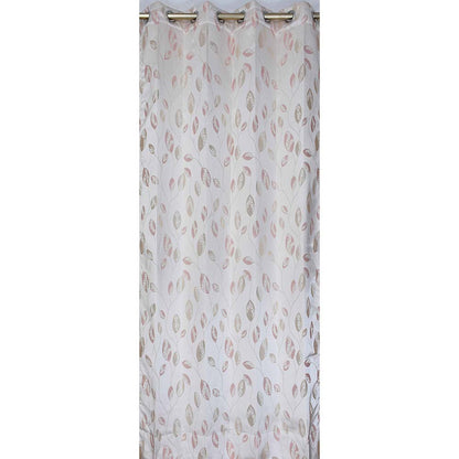 Curtain, (Presto) ICDDM114_D2, Pink colour Abstract Door curtain Set of 2, Curtain-IM15968