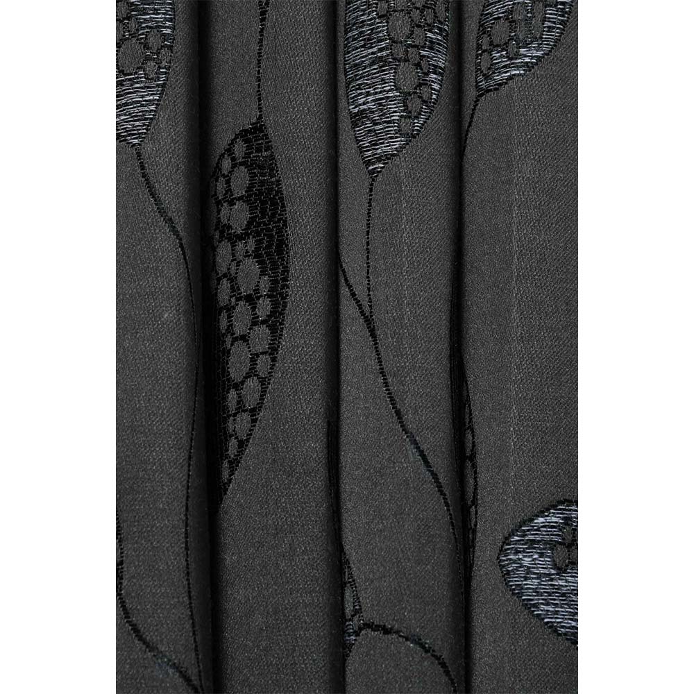 Curtain, (Presto) ICDDM115_LD2, Black colour Abstract Door curtain Set of 2, Curtain-IM15969-44X108 inches