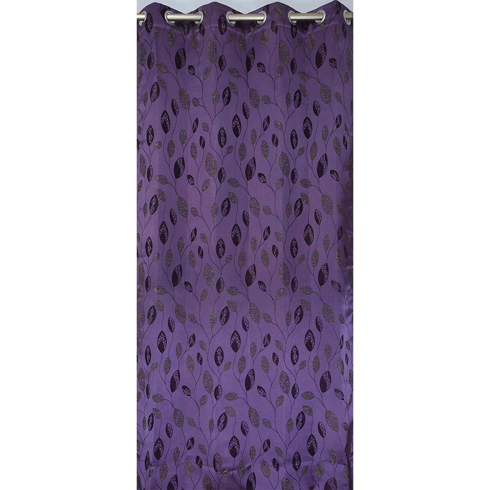 Curtain, (Presto) ICDDM117_LD2, Purple colour Abstract Door curtain Set of 2, Curtain-IM15971-44X108 inches