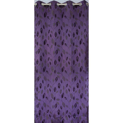 Curtain, (Presto) ICDDM117_D2, Purple colour Abstract Door curtain Set of 2, Curtain-IM15971