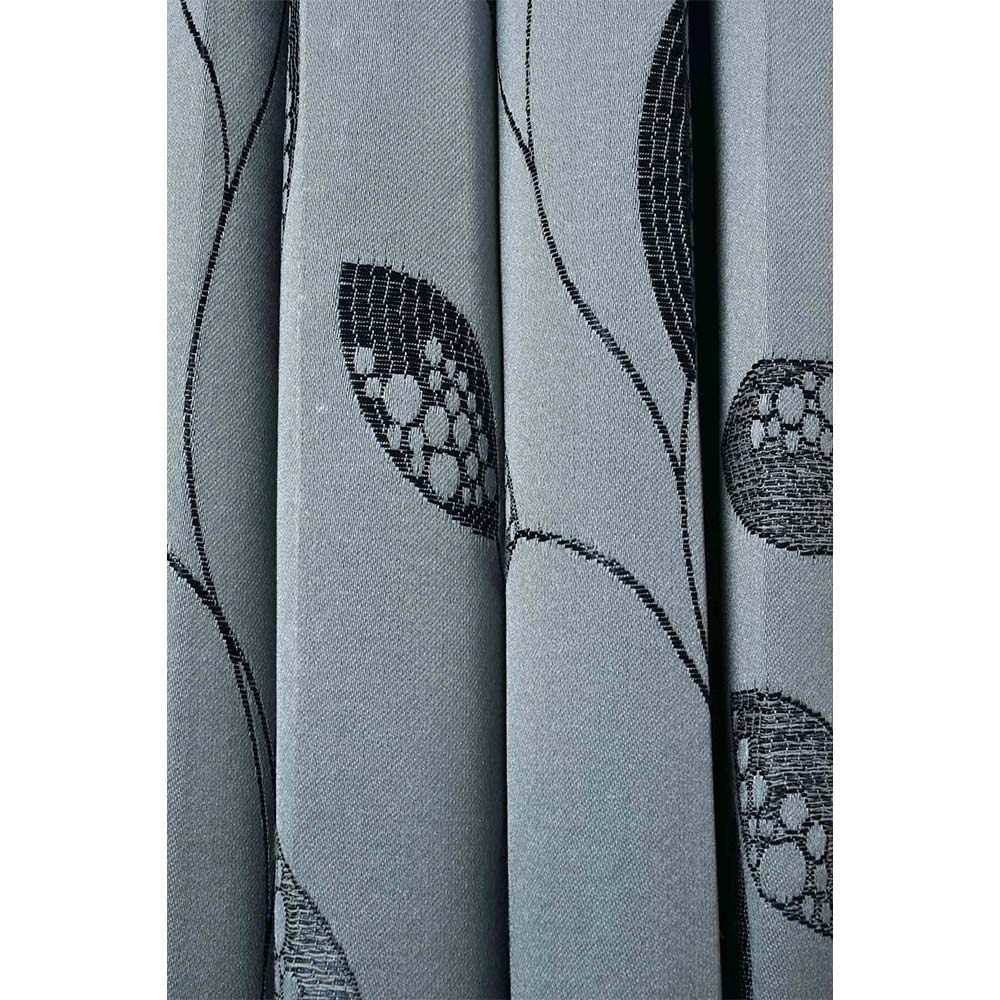 Curtain, (Presto) ICDDM120_LD2, Grey colour Abstract Door curtain Set of 2, Curtain-IM15972-44X108 inches