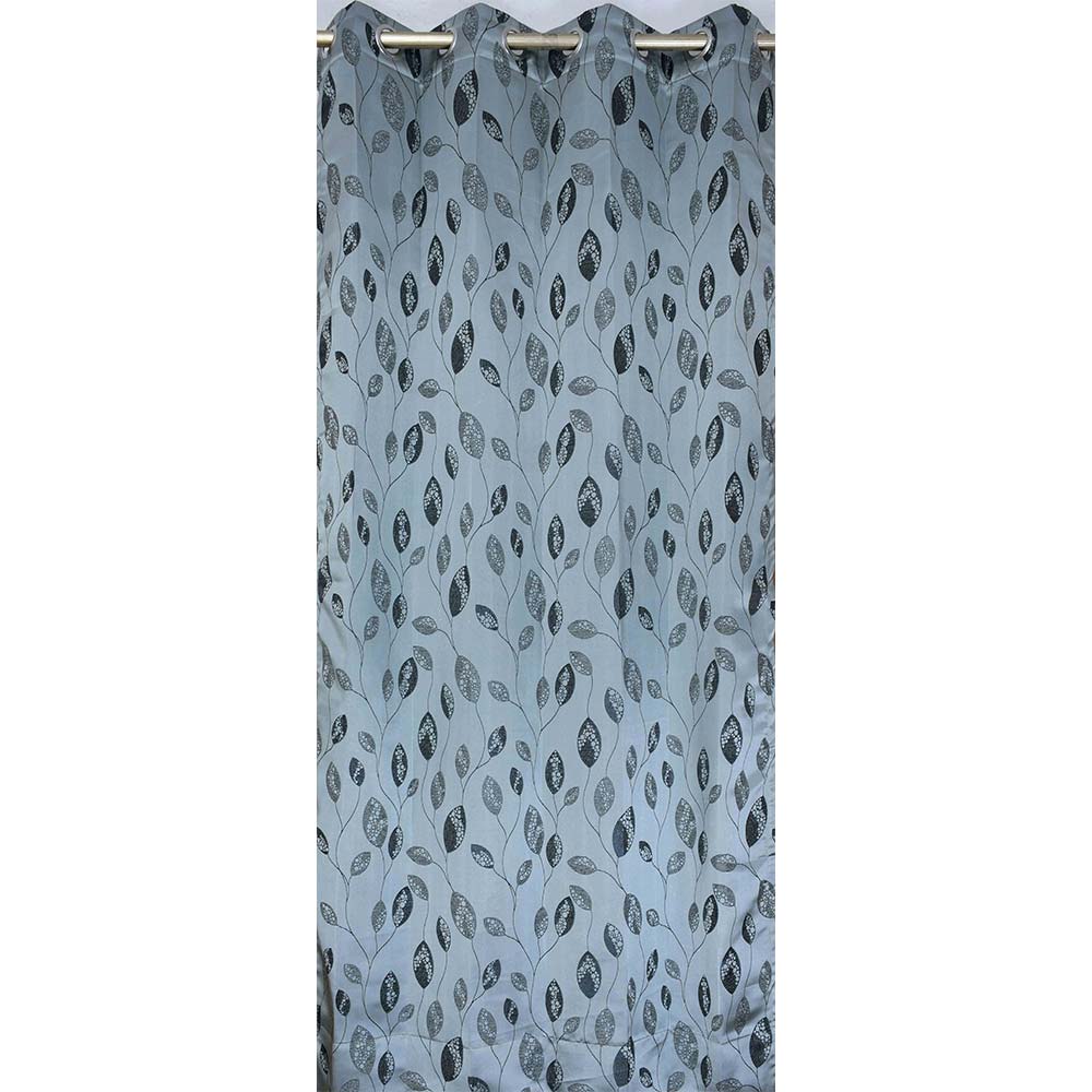 Curtain, (Presto) ICDDM120_LD2, Grey colour Abstract Door curtain Set of 2, Curtain-IM15972-44X108 inches