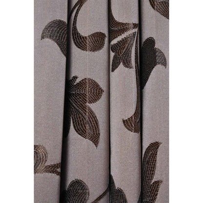 Curtain, (Presto) ICDDM122_LD2, Brown colour Abstract Door curtain Set of 2, Curtain-IM15973-44X108 inches