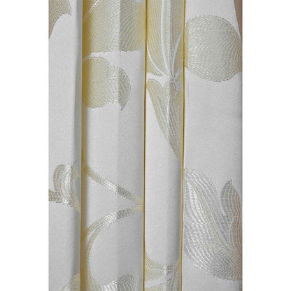 Curtain, (Presto) ICDDM126_LD2, White colour Abstract Door curtain Set of 2, Curtain-IM15975-44X108 inches