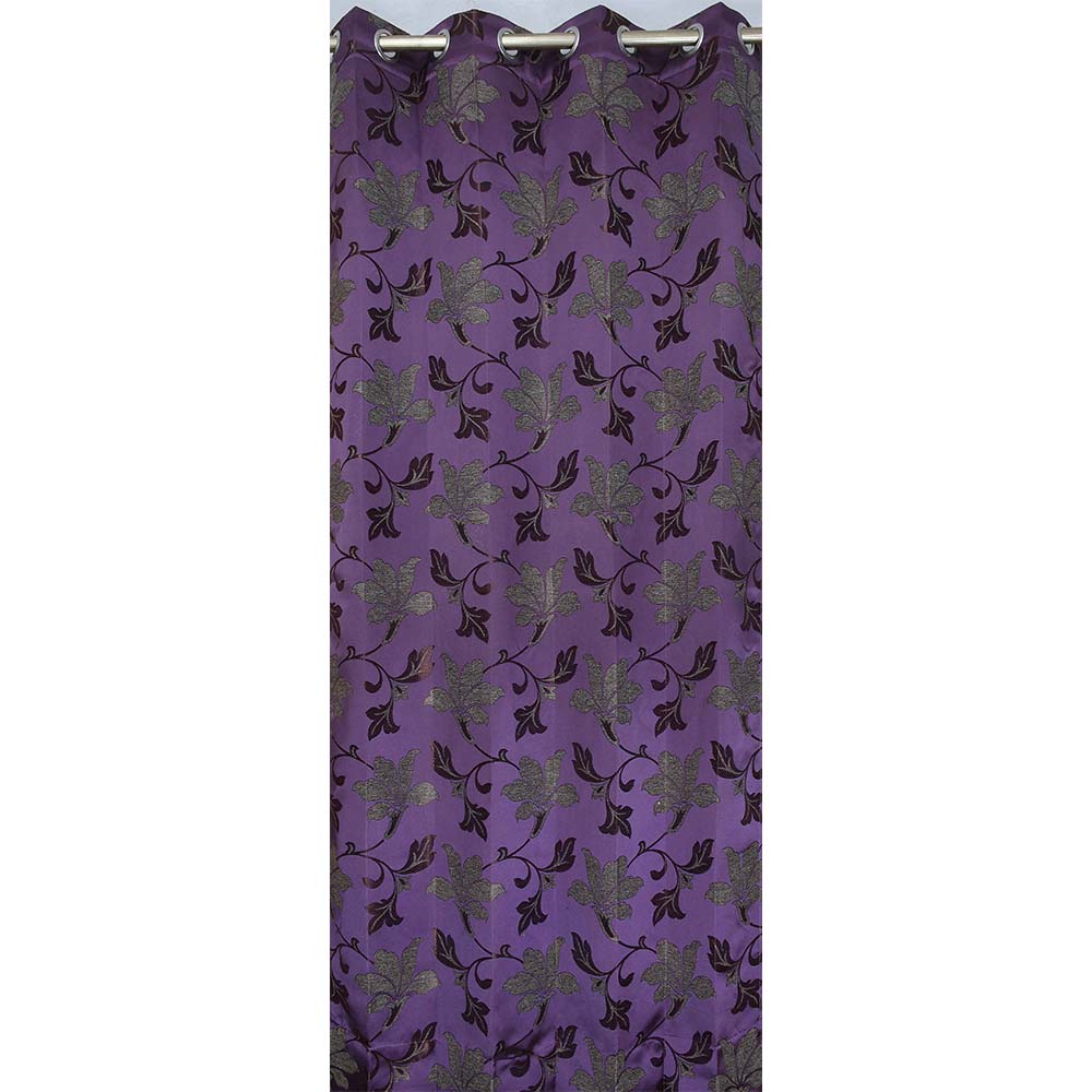 Curtain, (Presto) ICDDM127_LD2, Purple colour Abstract Door curtain Set of 2, Curtain-IM15976-44X108 inches