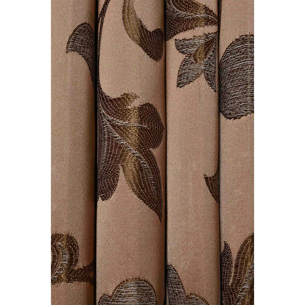 Curtain, (Presto) ICDDM128_LD2, Brown colour Abstract Door curtain Set of 2, Curtain-IM15977-44X108 inches