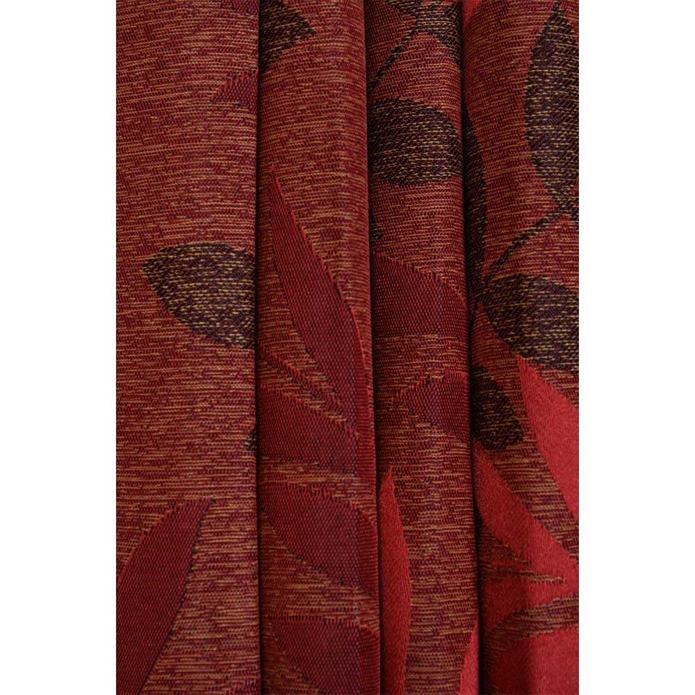 Curtain, (Presto) ICGL101_LD2, Red colour Floral Door curtain Set of 2, Curtain-IM15978-44X108 inches