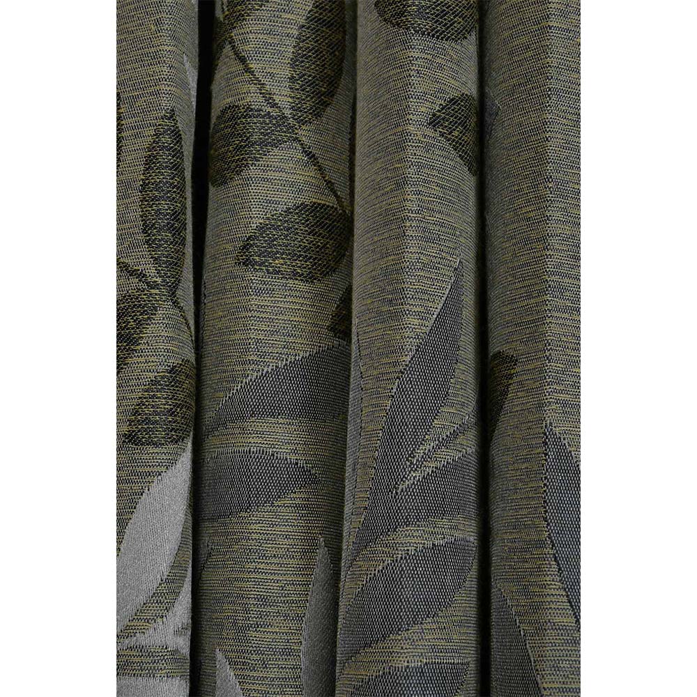 Curtain, (Presto) ICGL105_LD2, Grey colour Floral Long Door curtain Set of 2, Curtain-IM15979-44X108 inches