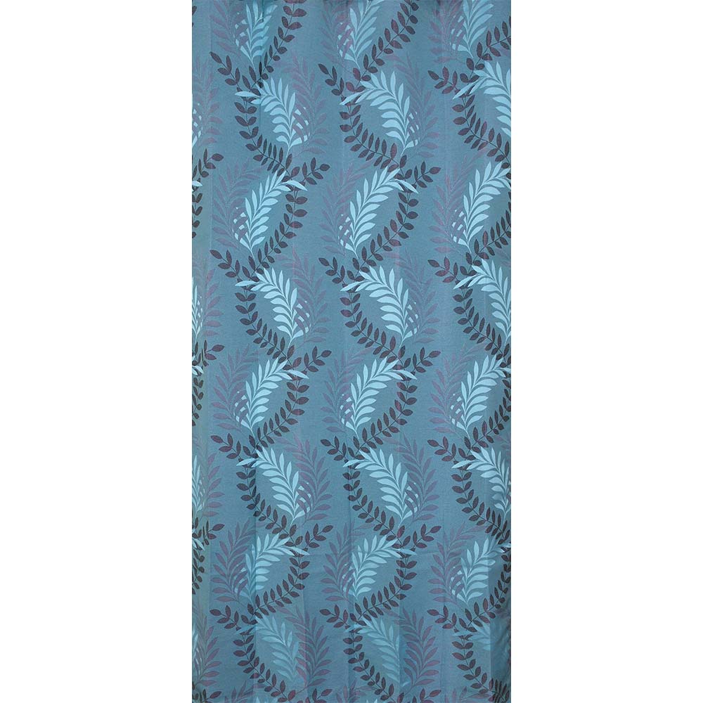 Curtain, (Presto) ICGL109_LD2, Aqua colour Floral Door curtain Set of 2, Curtain-IM15980-44X108 inches