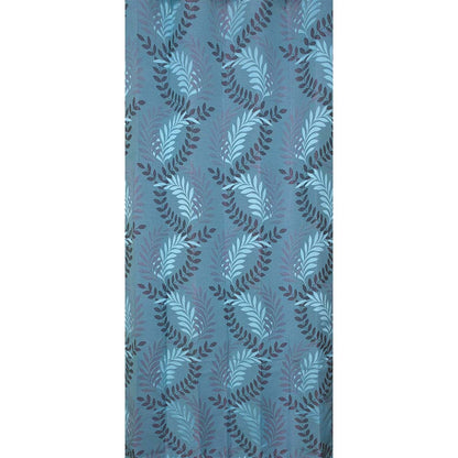 Curtain, (Presto) ICGL109_LD2, Aqua colour Floral Door curtain Set of 2, Curtain-IM15980-44X108 inches