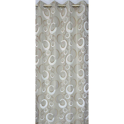 Curtain, (Presto) ICGGL113_D2, Beige Color Floral Curtain 44 X 84 inches, Curtain-IM15982